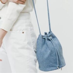 Baggu denim bucket crossbody bag
